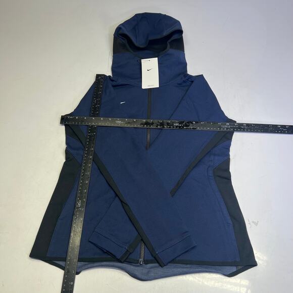 NIKE Dri-fit Showtime Full Zip Jacket Women's Sz L Navy Blue CQ0335-419 - Picture 8 of 9